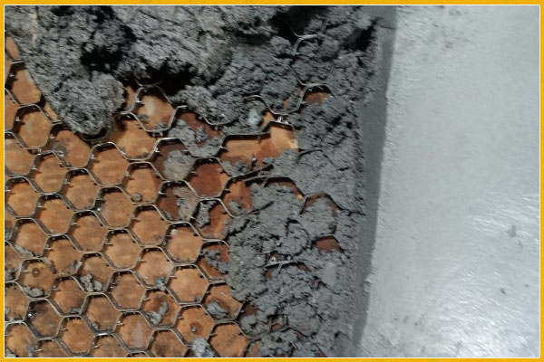 吉林周经理订购的碳钢龟甲网应用在炉窑内衬里